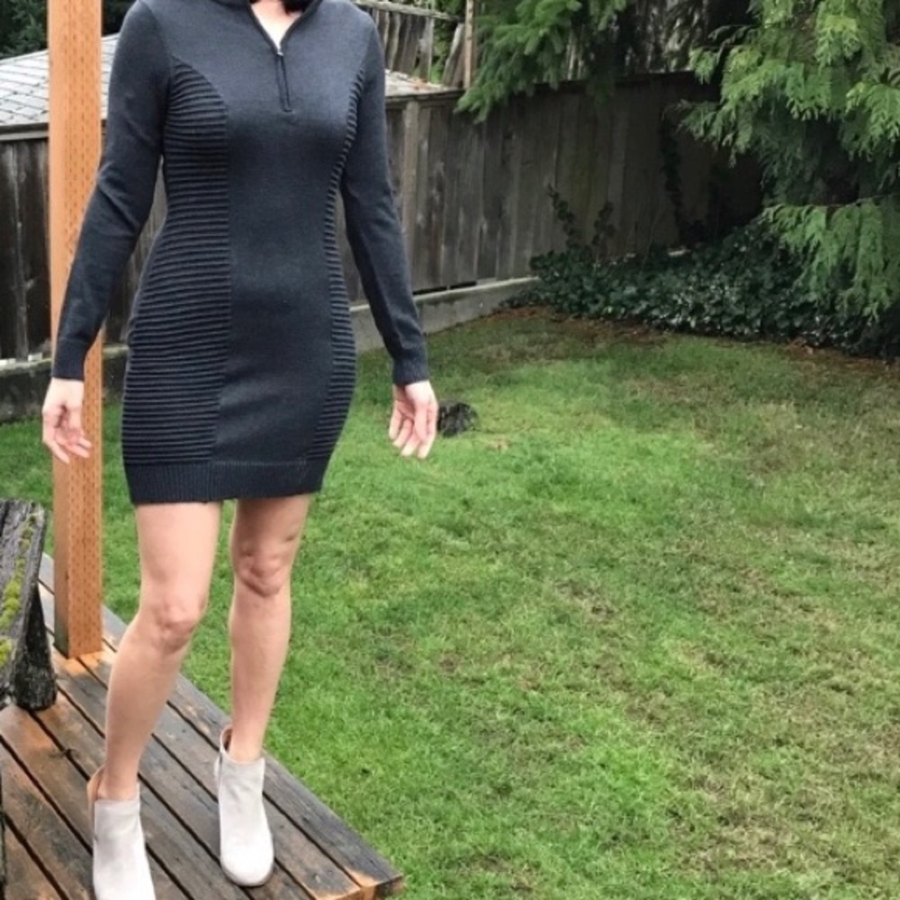 Marc New York Dark Gray Sweater Dress